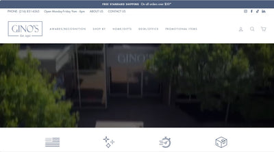 Gino's Online Product Categories and Descriptions