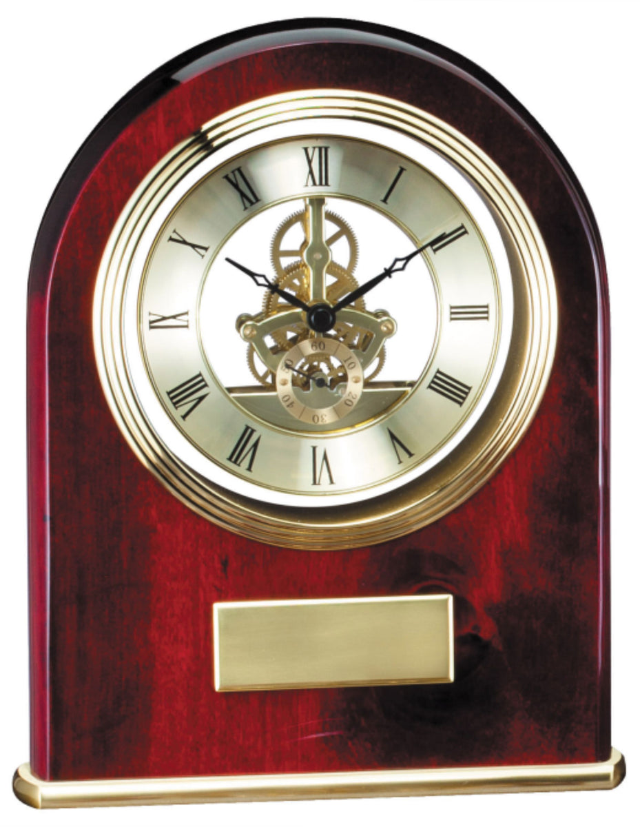 Rosewood Mantle Clock – Gino's Awards, Inc.
